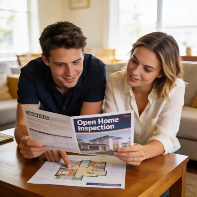 Australian home buyer reviewing a mortgage statement showing LMI charges